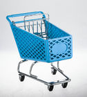 Chiny Wheeled shopping trolley With metal base and back gate in chrome plated firma