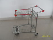 Chiny Steel Tube Material Warehouse Trolley With Handle Logo Printing And 4 Swivel Flat 5 Inch TAPE Casters firma