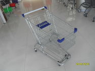 Chiny Ocynkowany wózek na zakupy Supermarket 80L z dnem i plastikowymi częściami firma