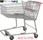 Chiny 275L Amerykański sklep spożywczy Wózek na zakupy z wózkami z siatki bazowej / metalowej firma