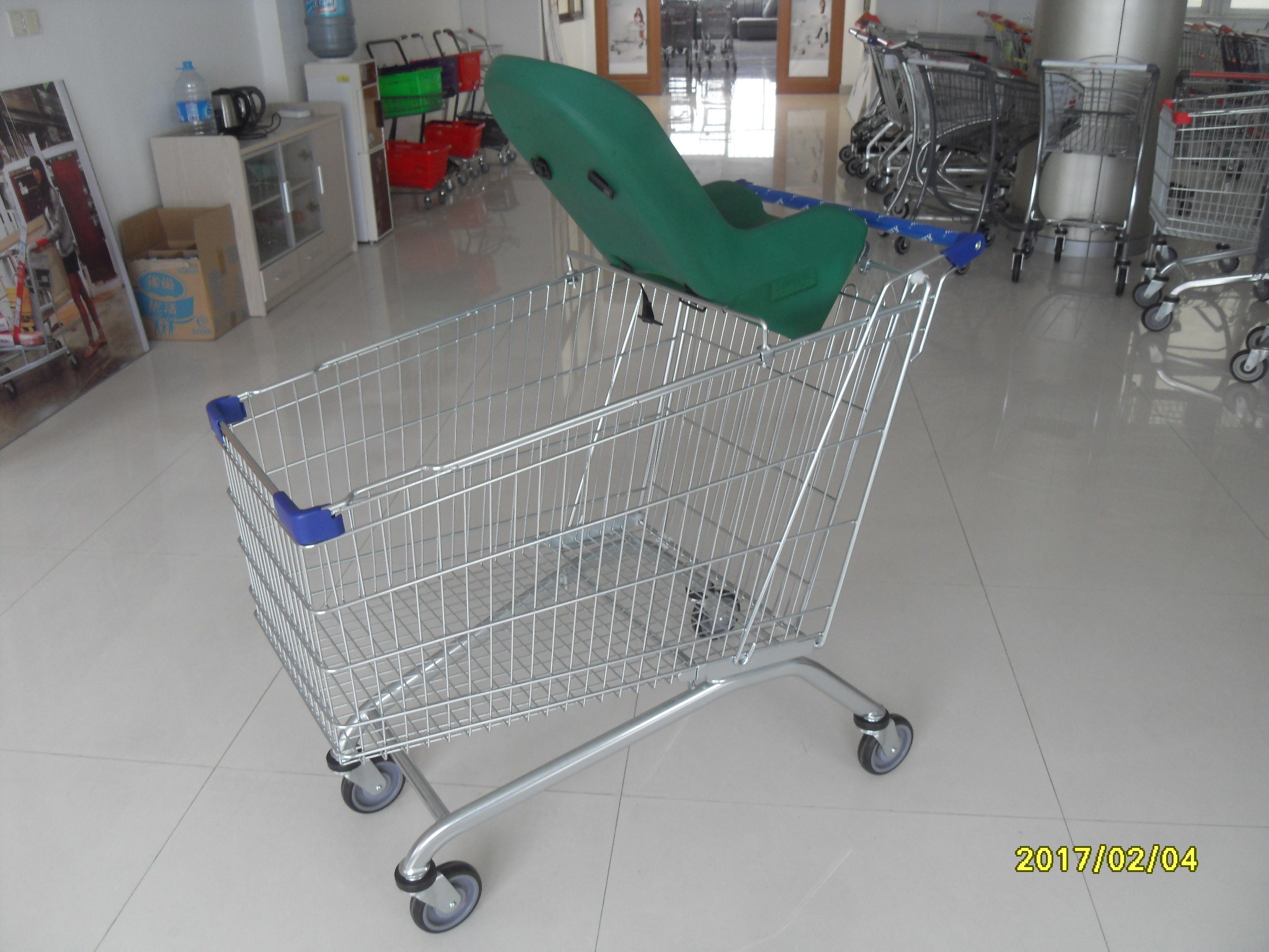Supermarket Shopping Trolley 210L with Baby capsule , push along