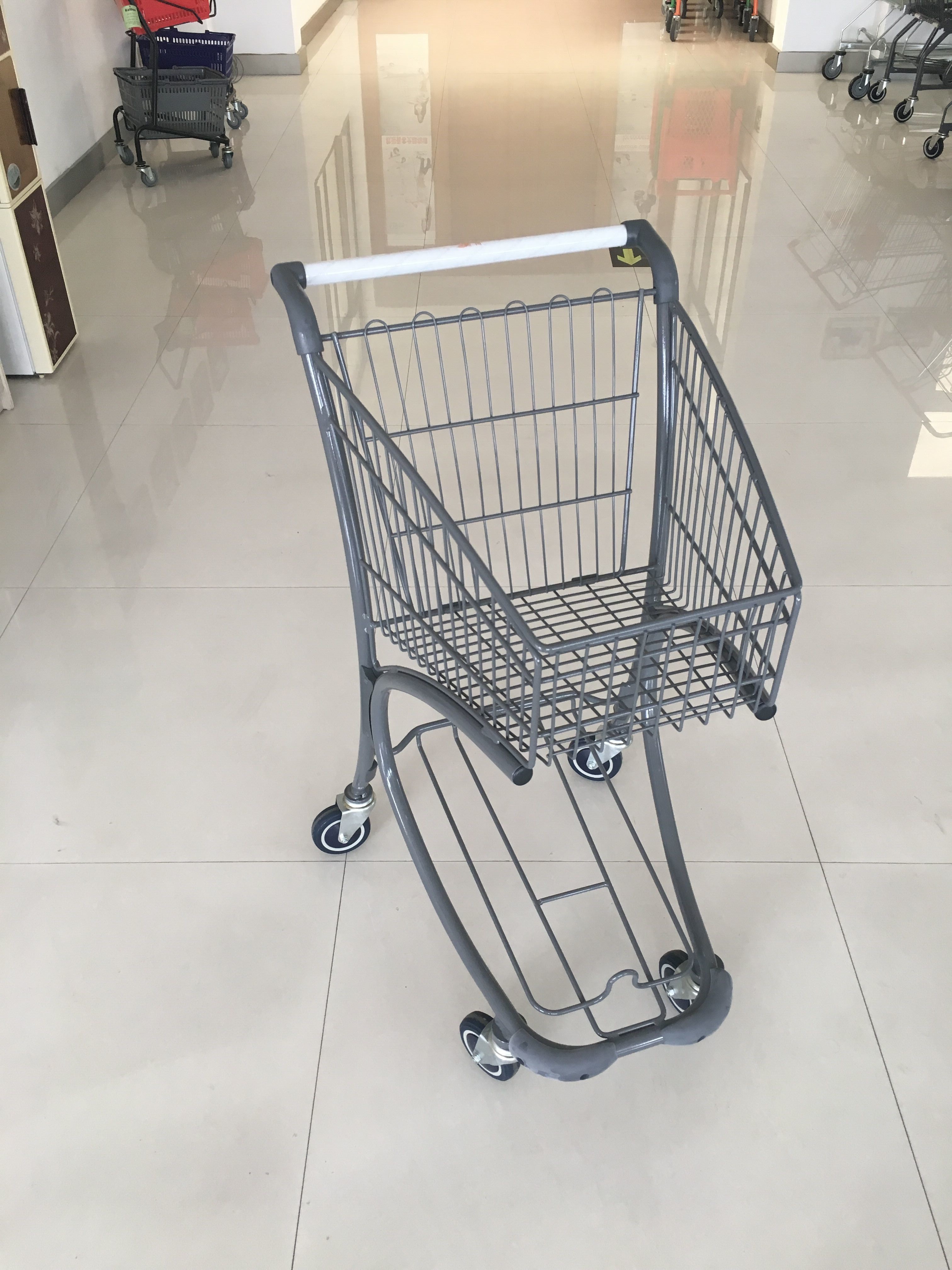 40 Liter Steel Tube Grocery Store Shopping Cart For Airport Supermarket