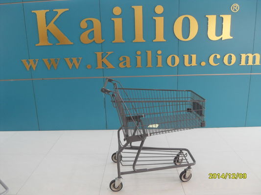 Chiny Custom Metal Shopping Carts for groceries with front advertisement fabryka