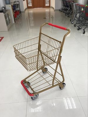 Chiny 40L składany wózek na zakupy spożywcze, wózki supermarketowe Singel Basket fabryka