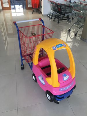 Chiny 95 L Objętość koszyka Wózek na zakupy dla dzieci Metalowy wózek podróżny Koła zębate CE / GS / ROSH fabryka
