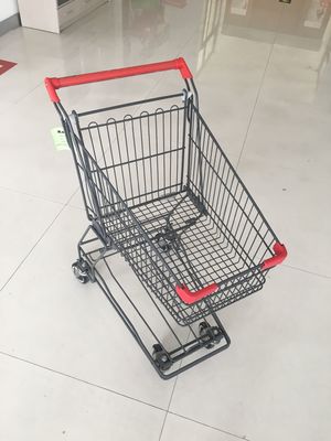 Chiny Wózek na zakupy Wire Wire 45L Wire Supermarket Koszyk na zakupy Red Handle Bar fabryka