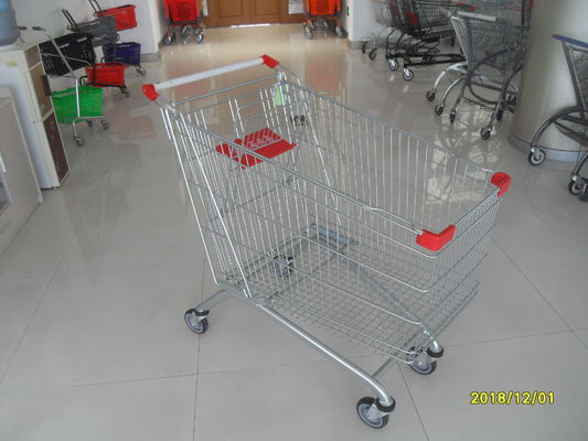 Chiny Wytrzymały koszyk na zakupy o pojemności 240 litrów, wózek na zakupy Wheels Wire 4 fabryka