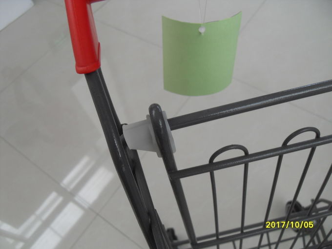 80L Supermarket Push Shopping Cart Four Wheeled With  Anti UV Plastic Parts