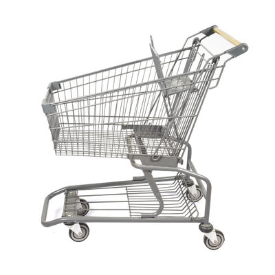 Amerykański styl szary klasyczny lekki supermarket metalowy koszyk hurtowy konfigurowalny