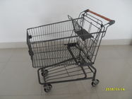 Chiny Metal Supermarket Shopping Carts With Handle Logo Printing And 4 Swivel Casters firma