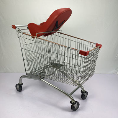 kupować 240L Europejski metalowy wózek na zakupy w stylu supermarketu z wózkiem do przechowywania o dużej pojemności i siedziskiem dla dziecka online manufacture