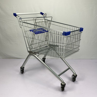 kupować Zwykły europejski wózek na zakupy 125L Stalowy wózek na zakupy Supermarket 110 kg Ładowność online manufacture