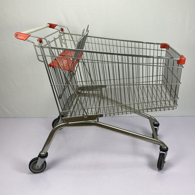 kupować Super duży metalowy wózek na zakupy 275 l ze składanymi podwójnymi siedzeniami dla dzieci online manufacture