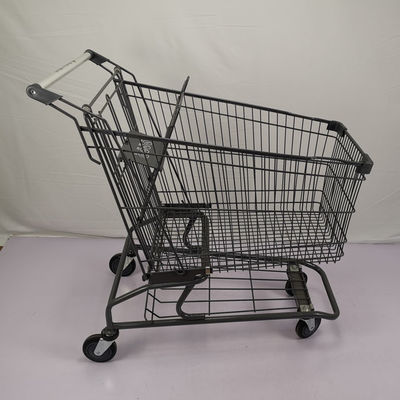 kupować Wózek na zakupy z szarego metalu o pojemności 150 l. Wózek na zakupy ze stali cynkowanej proszkowo online manufacture