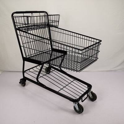 kupować Dostosowany wózek na zakupy do supermarketu o pojemności 100 litrów z małym koszem z uchwytem online manufacture