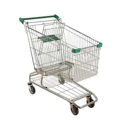 kupować Metalowy wózek na zakupy cynkowany proszkowo Q195 Stal z zielonymi plastikowymi częściami online manufacture