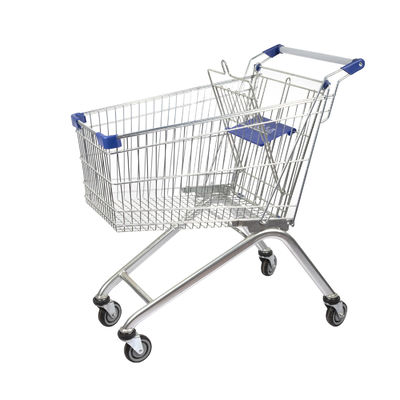 kupować Wózek na zakupy do supermarketów ze stali cynkowej Wózek na zakupy spożywcze w stylu europejskim online manufacture