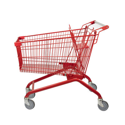 kupować Czerwony 180-litrowy wózek na zakupy w stylu europejskim Wózek do supermarketu Duża pojemność hurtowa online manufacture