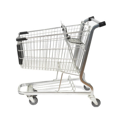 kupować Amerykański styl 125L Dostosowany wózek stalowy Wózek na zakupy do supermarketu z tablicą reklamową online manufacture