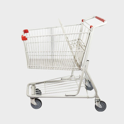 kupować 100L metalowy wózek na zakupy w stylu amerykańskim szary biały wózek na zakupy z kółkami TENTE online manufacture