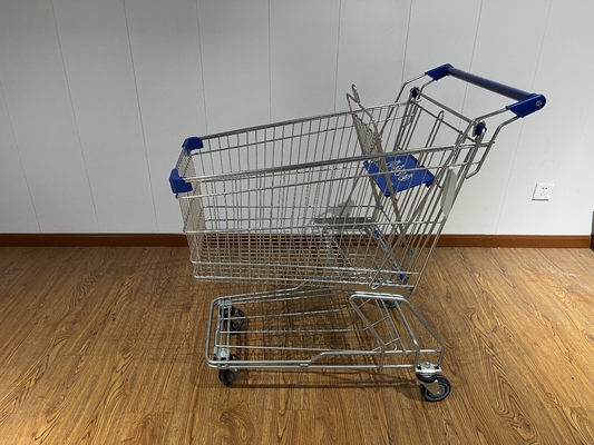 kupować 125L Metalowy Sprzedaż detaliczna Powder Coating składany stalowy wózek handlowy dla pomocy w zakupie w supermarkecie online manufacture