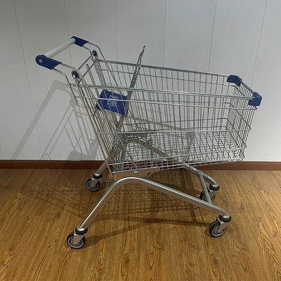 kupować 100L Grocery store carring Large Capacity Foldable Metal Shopping Trolley With Child Seat online manufacture