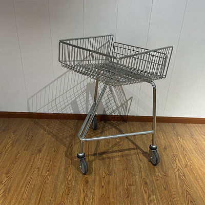 kupować Shallow Shopping Trolley For Disabled  With Escalator Wheels Push Along Steel Shopping Cart online manufacture