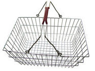 Low Carbon Steel Hand - Held Metal Shopping Baskets With Handles 20 Liter