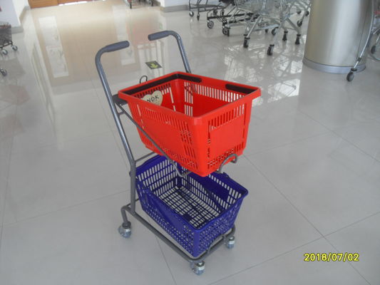 4 Obrotowe 3-calowe kółka z PVC Supermarket - wózek na zakupy używany w małych sklepach
